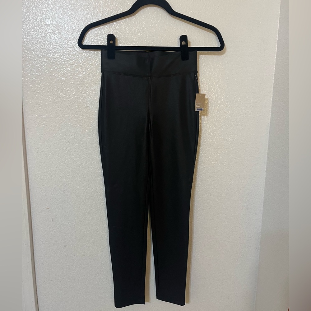BKE Youth Black Faux Leather Leggings